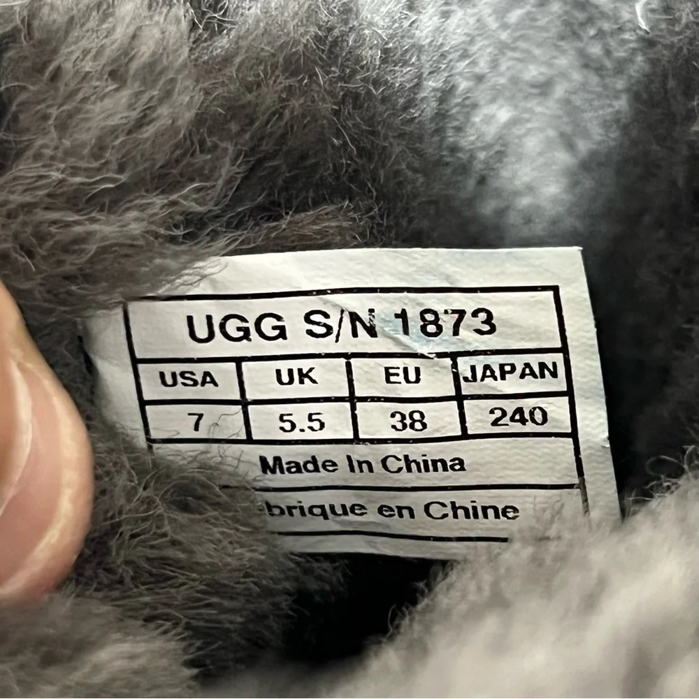 Ugg Grey Tripple Button Bailey Boots